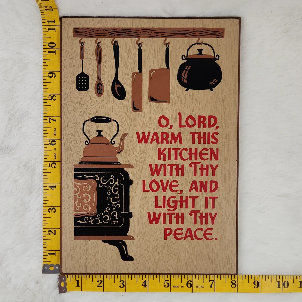 70s Kitchen Prayer, Press board Kitchen decor
